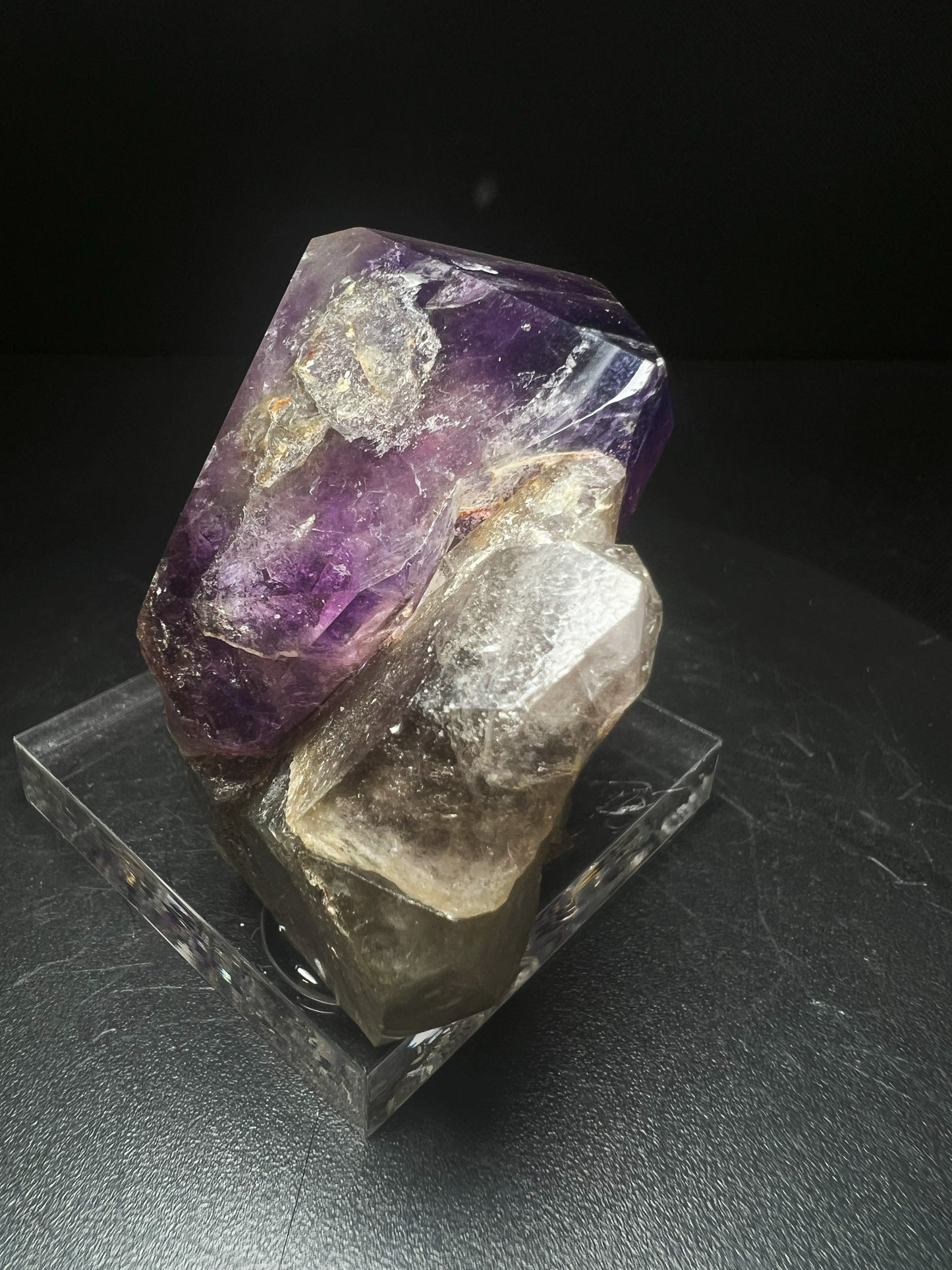 Rare Natural Elestial Amethyst Cluster from Madagascar Collectors Piece