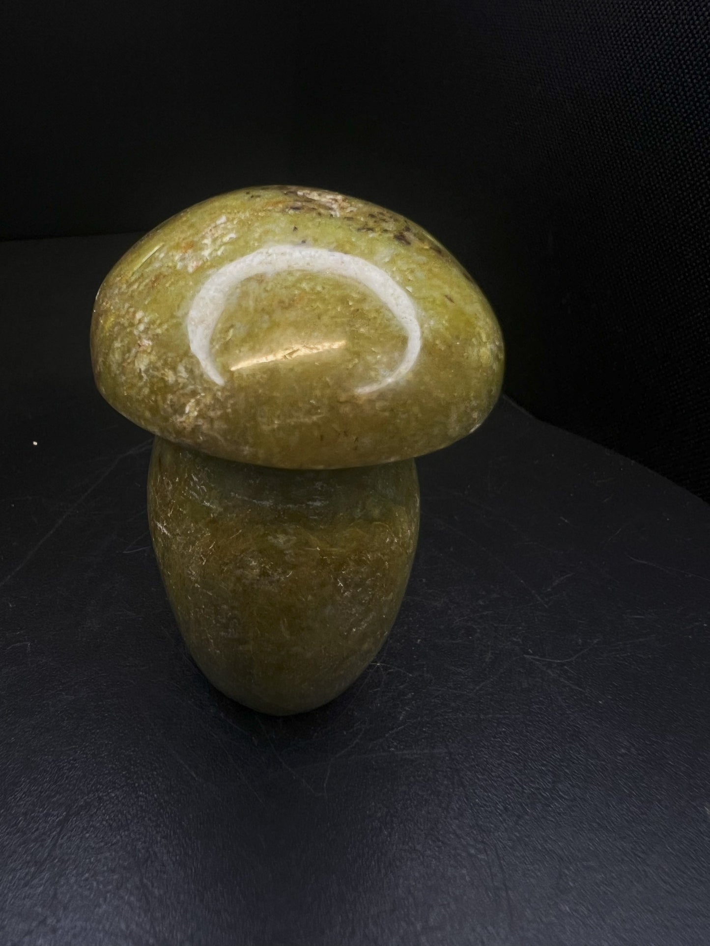 Polished Green Opal Mushroom From Madagascar- Home Decor, Gift