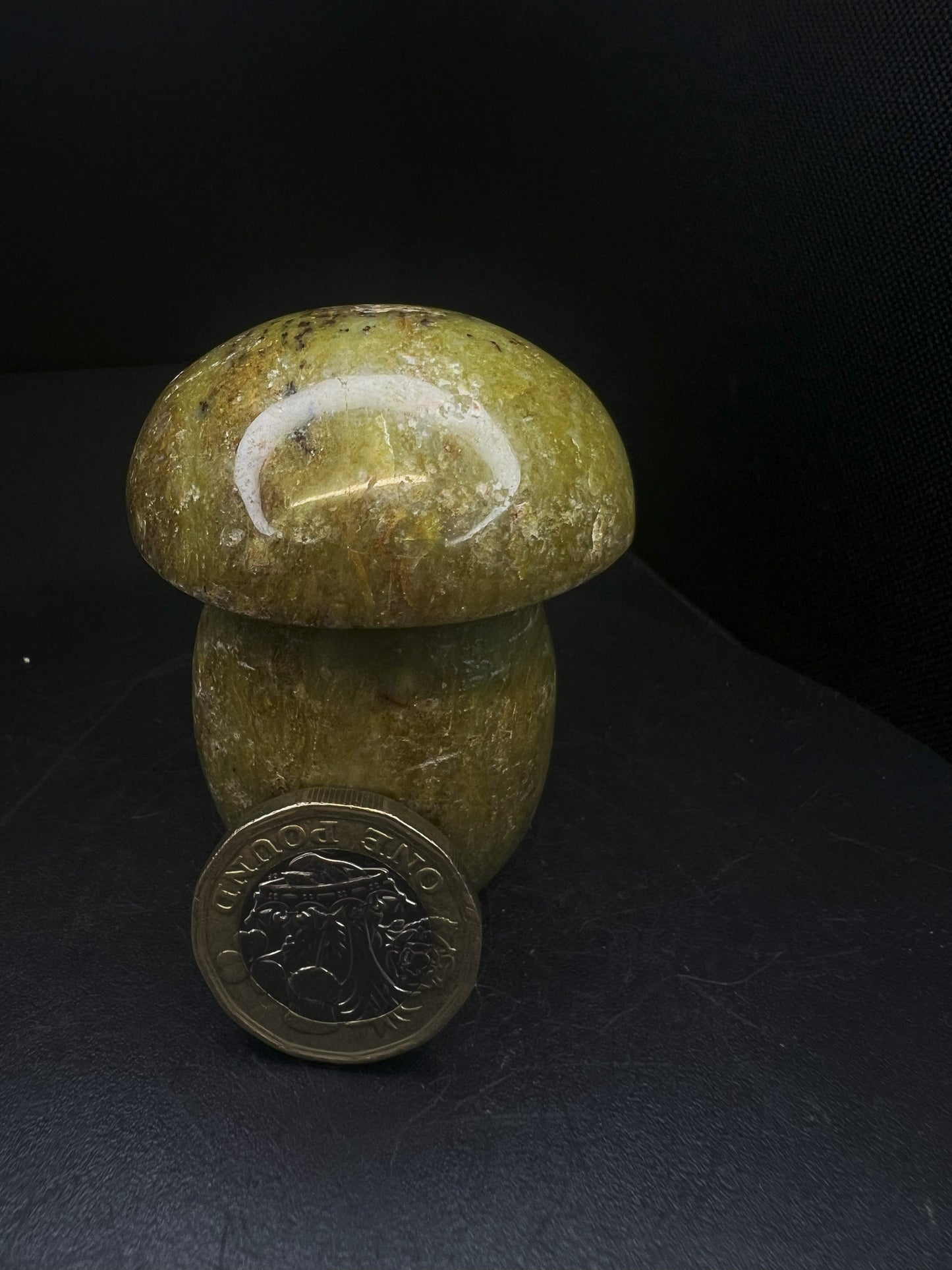 Polished Green Opal Mushroom From Madagascar- Home Decor, Gift