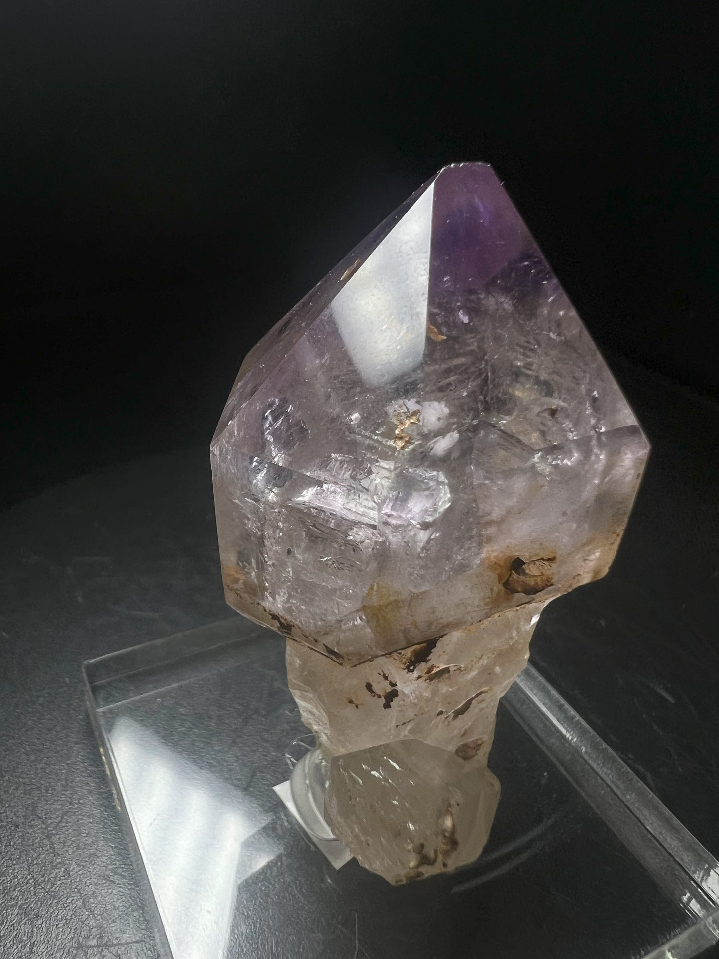Rare Natural Exceptional Elestial Amethyst Sceptre from Madagascar Collectors Piece Statement Piece Home decor