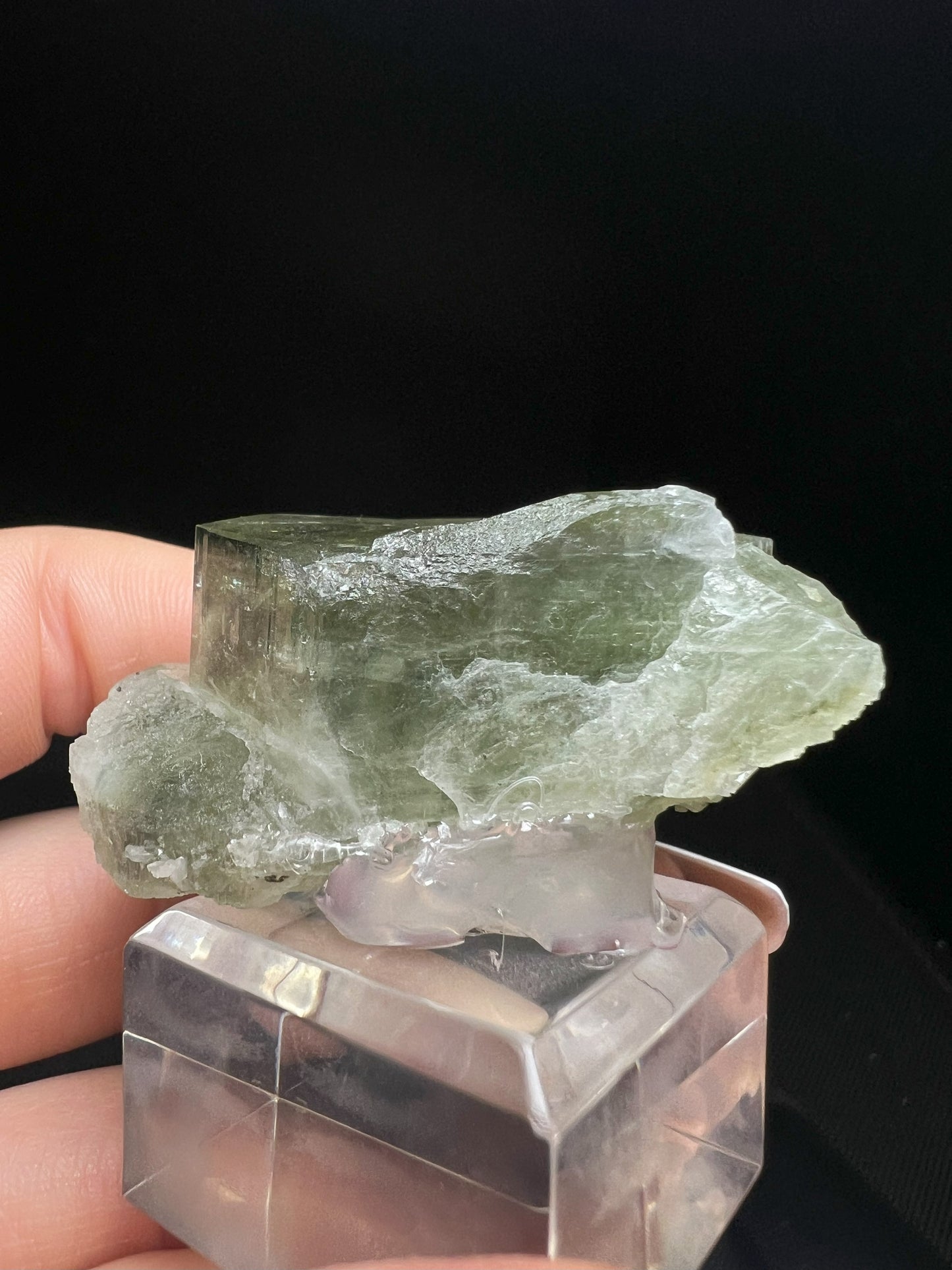 Perfect Formation, Gem Quality Green Apatite From Panasqueira Mine, Portugal (Stand Included)