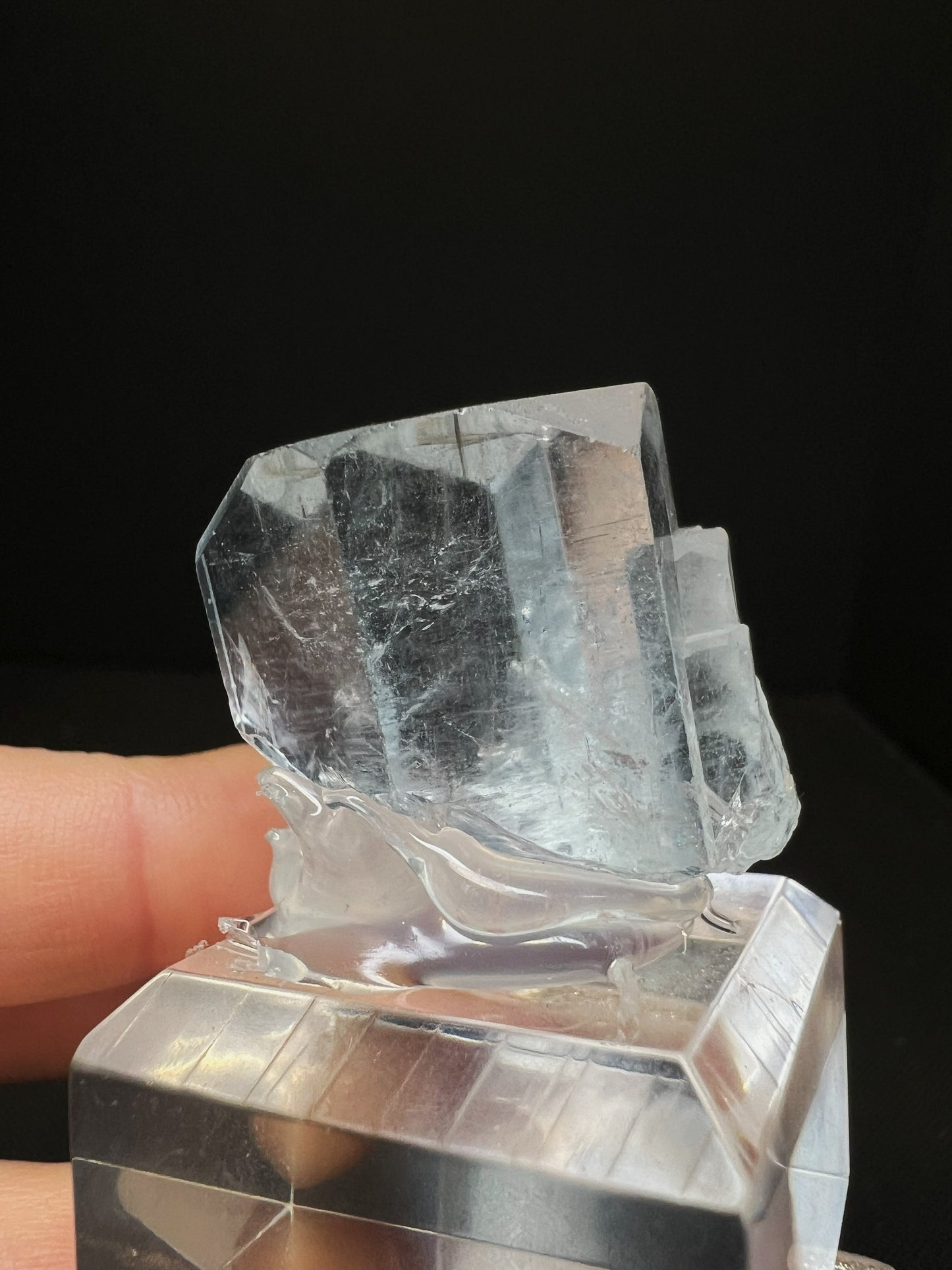 Phenomenal Natural Rough Aquamarine Specimen From Pakistan(Stand Included)- Home décor, Collectors piece