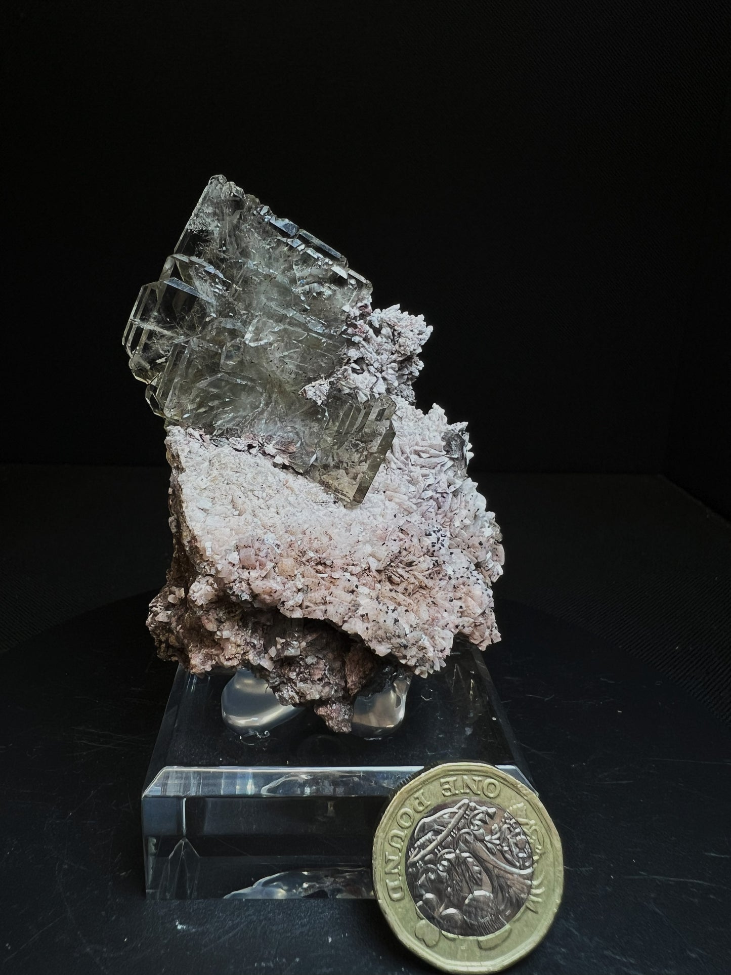 Barite Formation On Matrix From Peru (Stand Included)