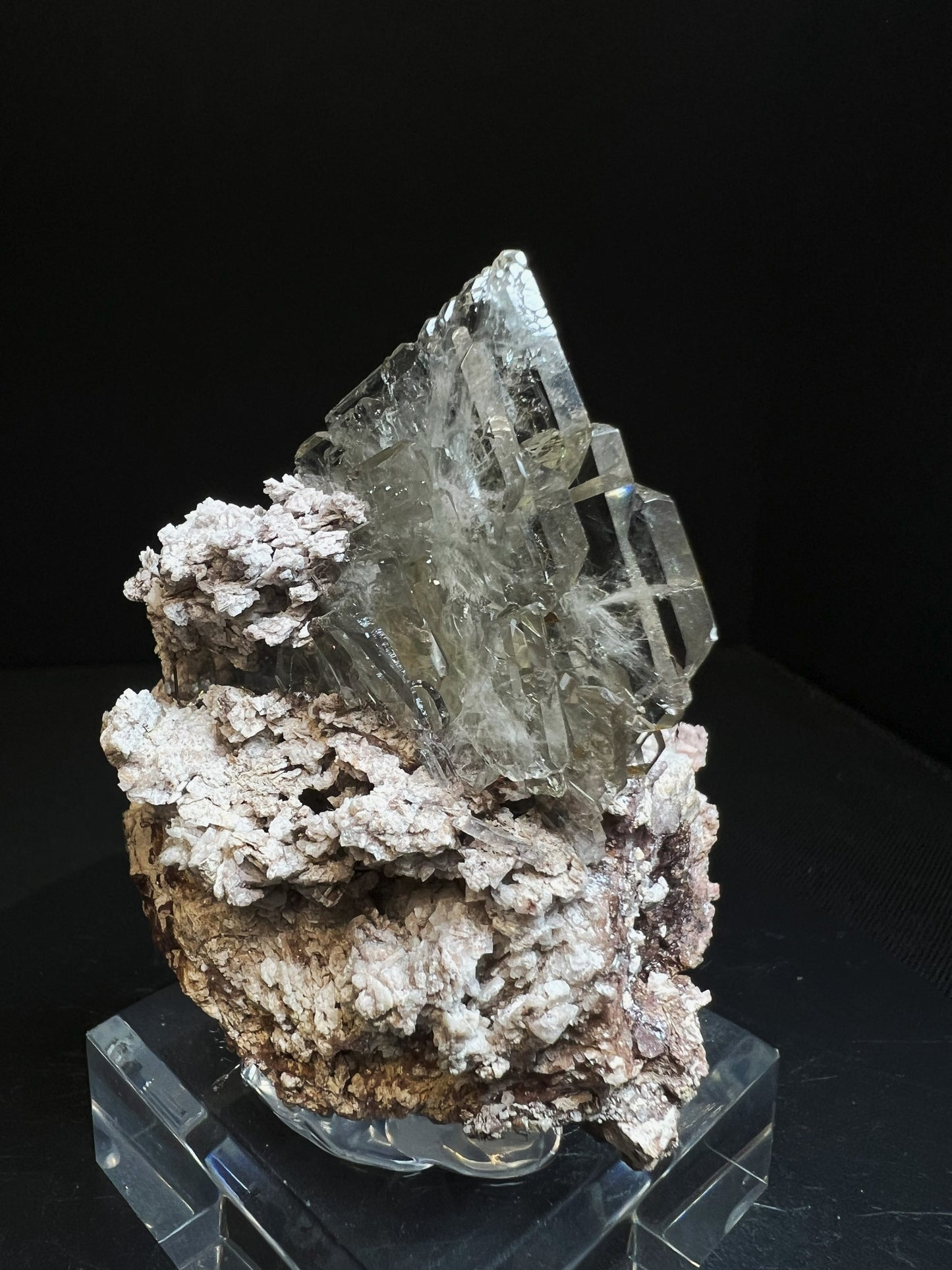 Barite Formation On Matrix From Peru (Stand Included)