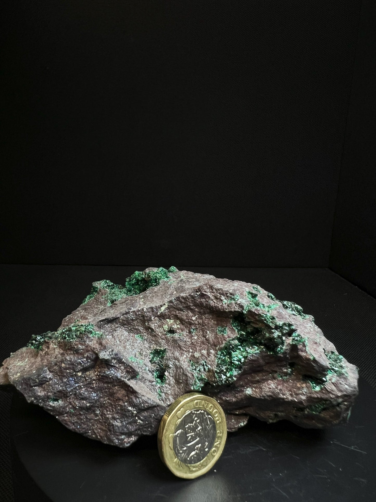 Rare Mineral Brochantite On Matrix From Morocco Unusual To See this Size
