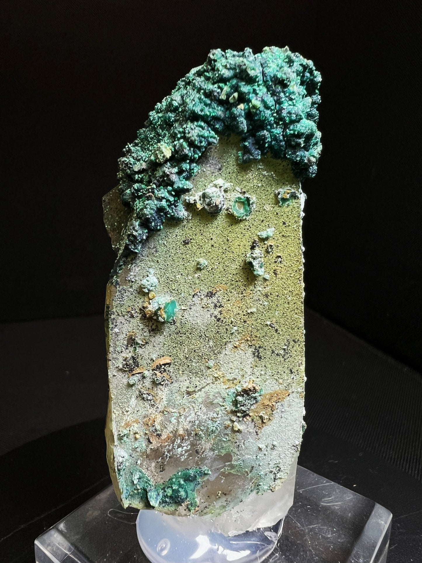 Natural Chrysocolla On Quartz From The Tentadora Mine, Peru - Collectors Piece, Home Décor, Gift