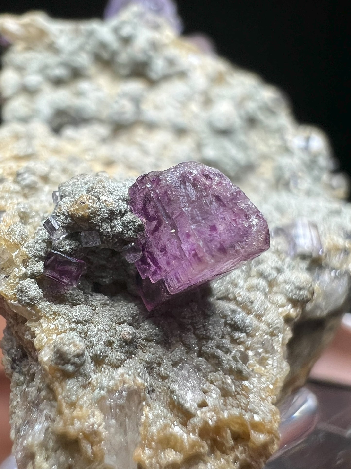Rare Museum Quality Fluorapatite And Fluorite On Matrix From Saxony, Germany- Home Décor, Collectors Piece