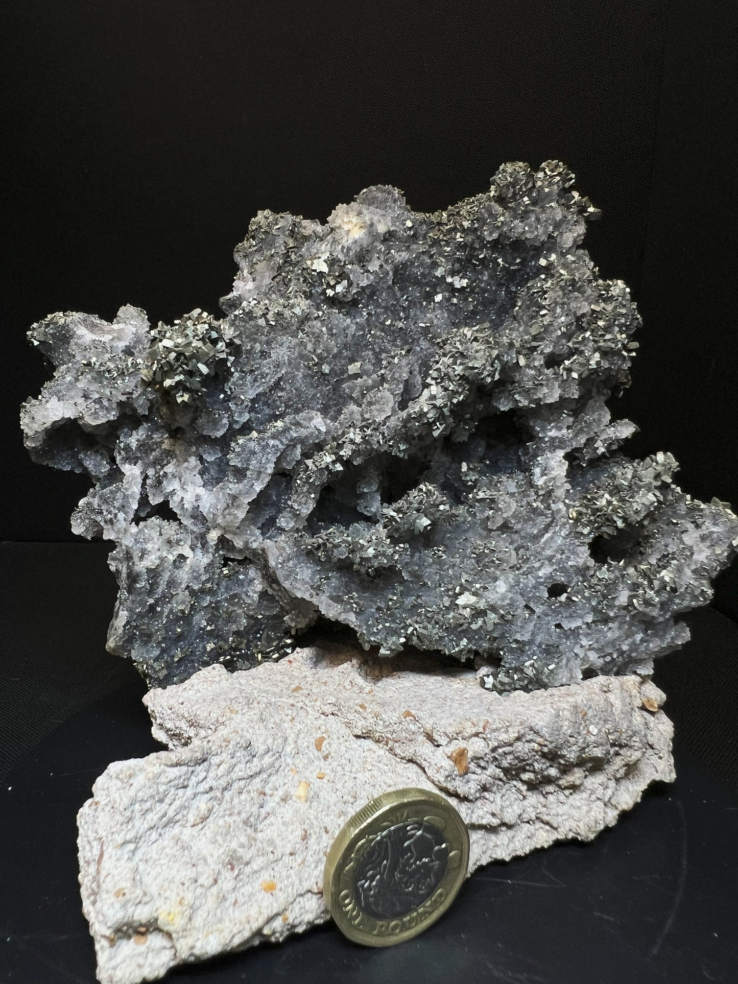 Marcasite And Chalcedony On Matrix From Indiana- Collectors Piece, Home Décor