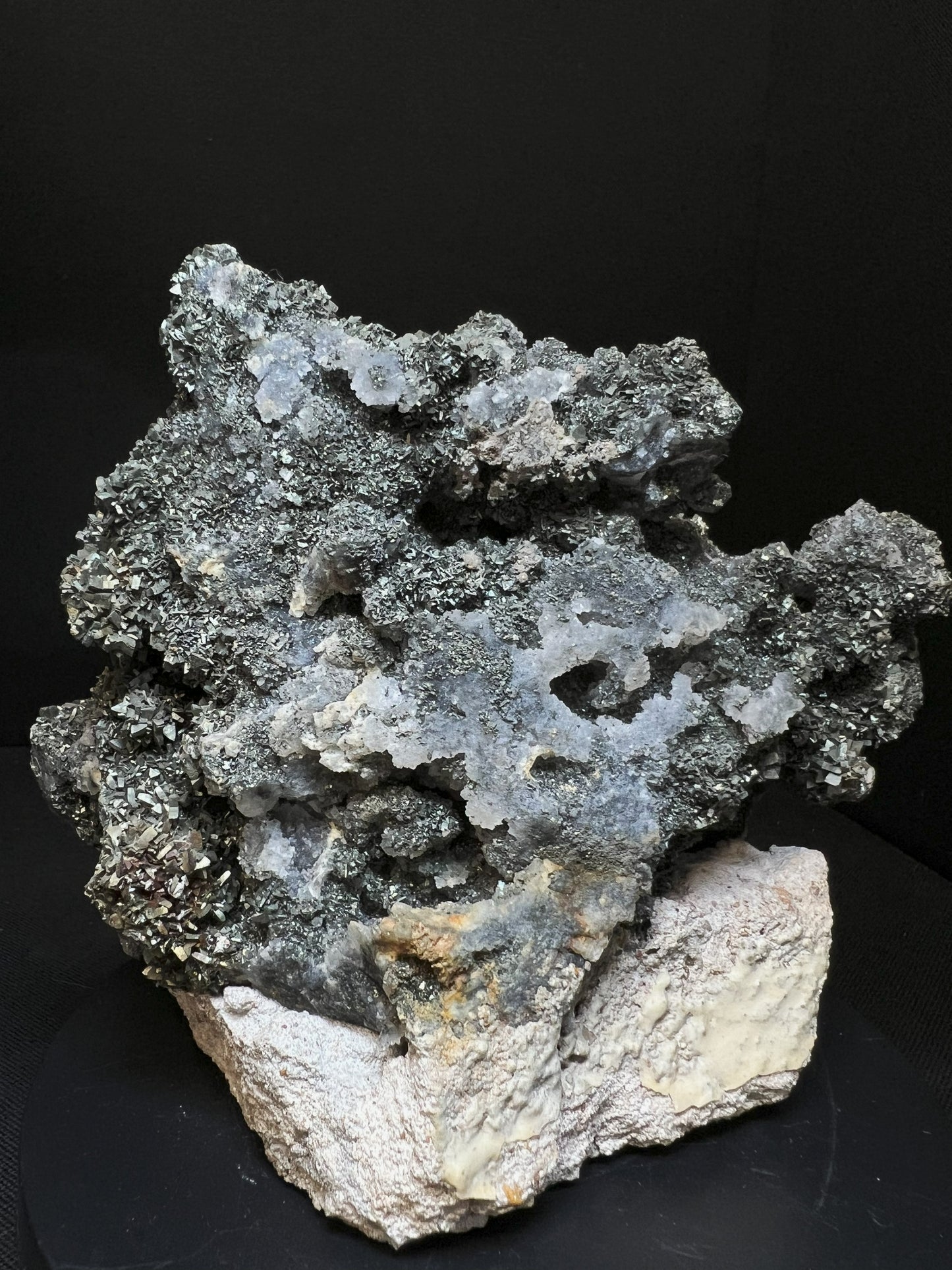 Marcasite And Chalcedony On Matrix From Indiana- Collectors Piece, Home Décor