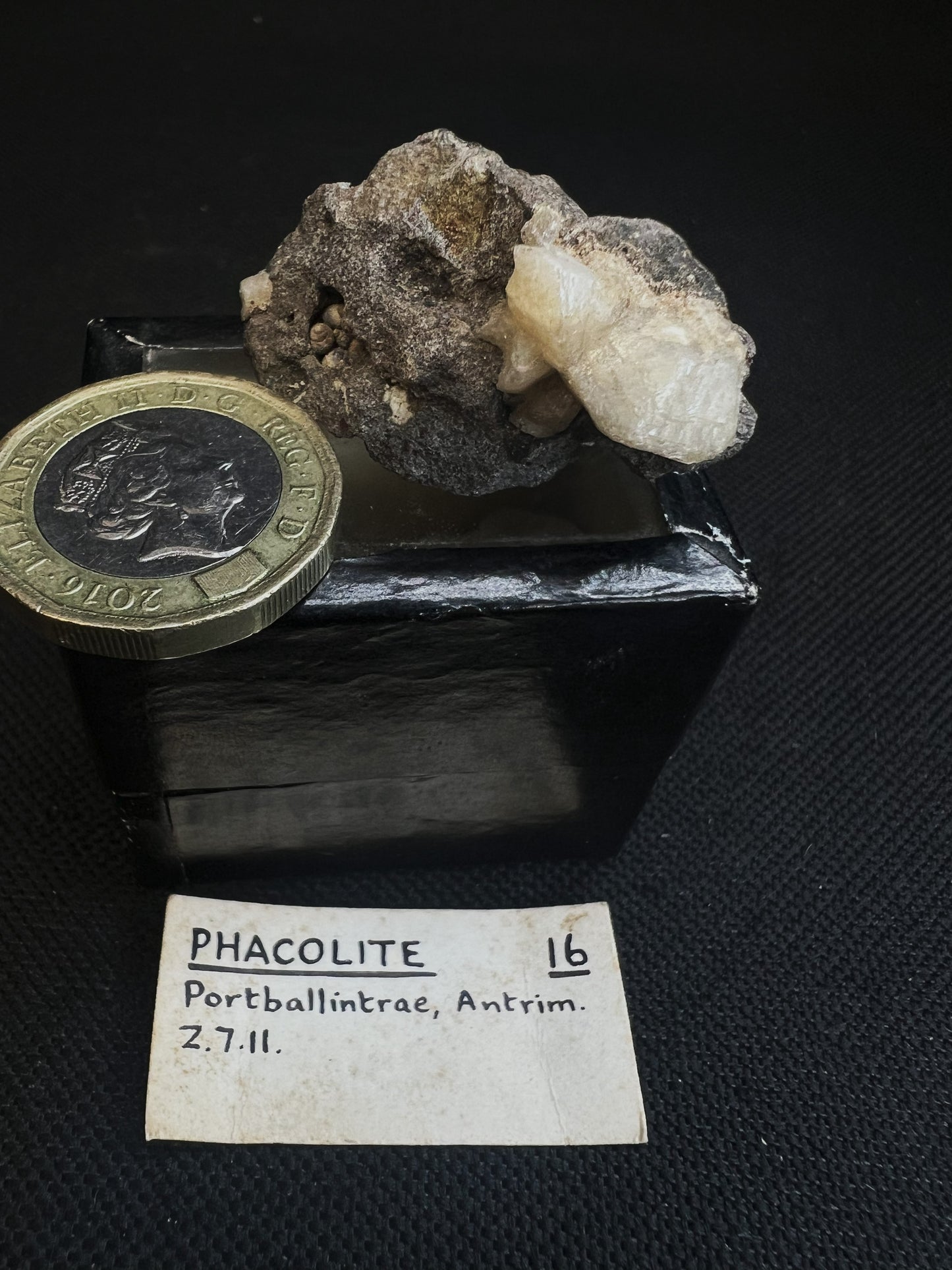 Phacolite Mineral From Portballintrae, Antrim, Northern Ireland- Collectors Piece