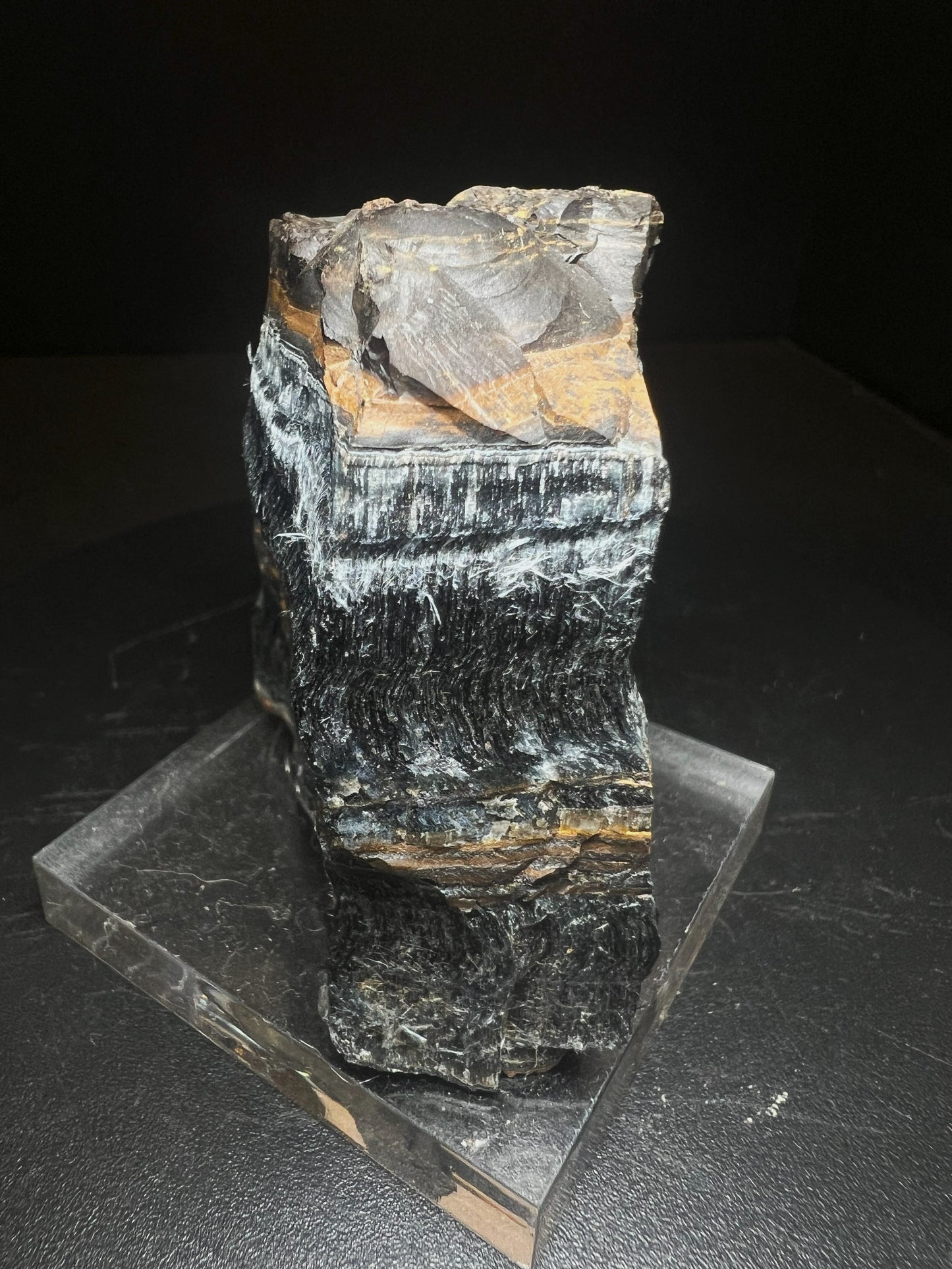 Riebeckite Var Crocodilite From Namibia- collectors piece, home décor, gift