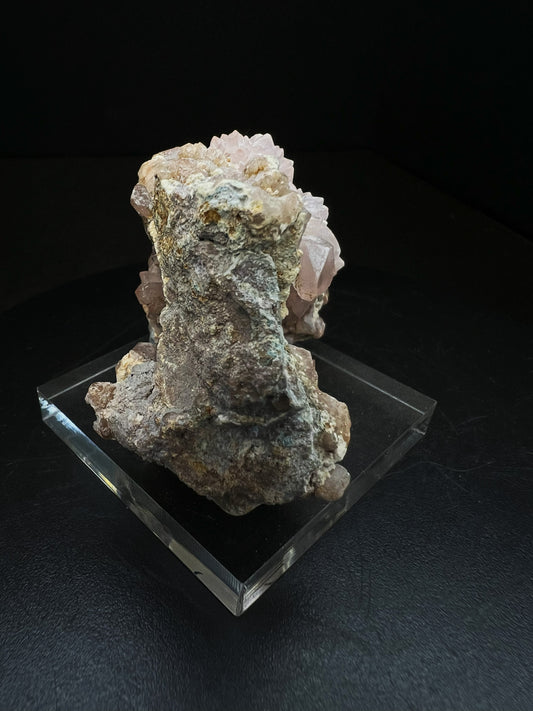 Natural Formation Of Rose Quartz From Huancayo, Junin, Peru- Collectors Piece, Home Décor, Gift, Crystal (Stand Included)