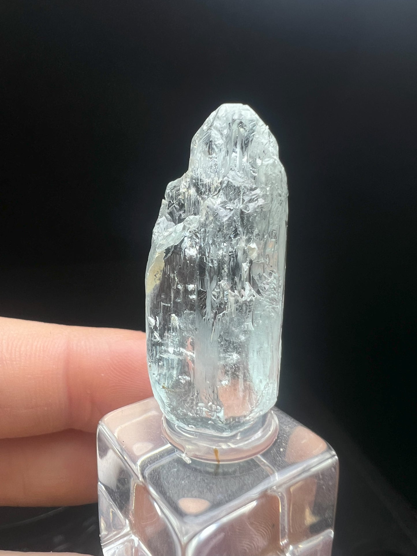 Phenomenal Natural Rough Water Etched Aquamarine Specimen From Brazil (Stand Included)- Home décor, Collectors piece