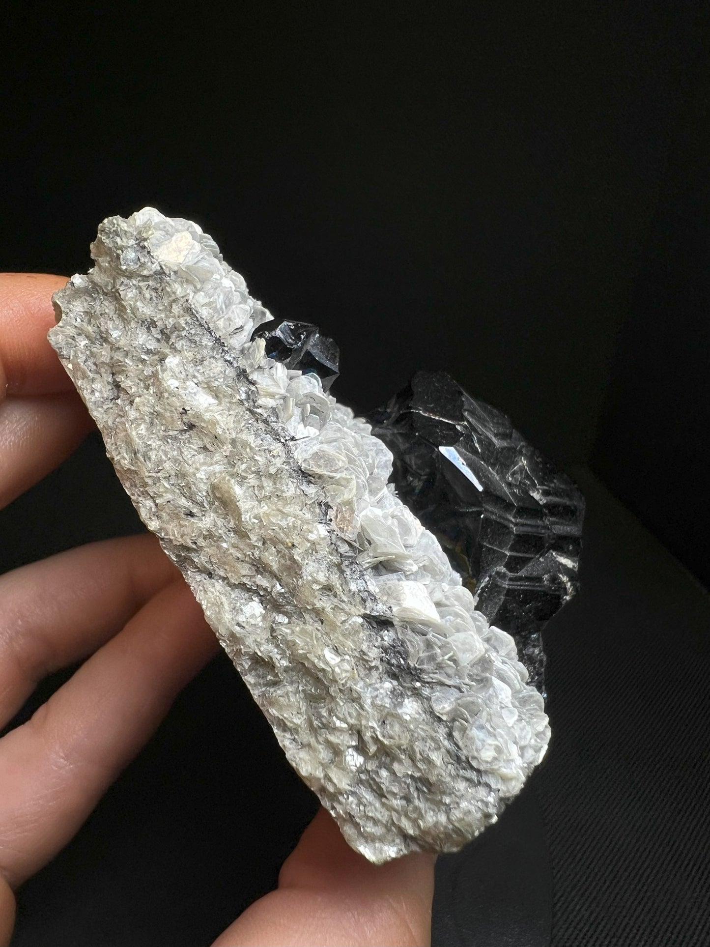 Cassiterite on Muscovite from Xuebaoding Mountain near Pingwu, Sichuan Province, China