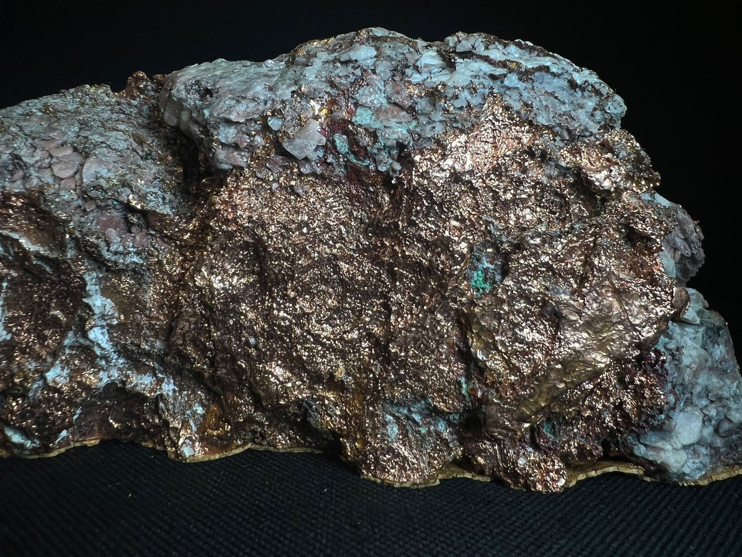 Stunning Copper And Calcite On Matrix From Michigan- Collectors Piece, Home Décor, Gift