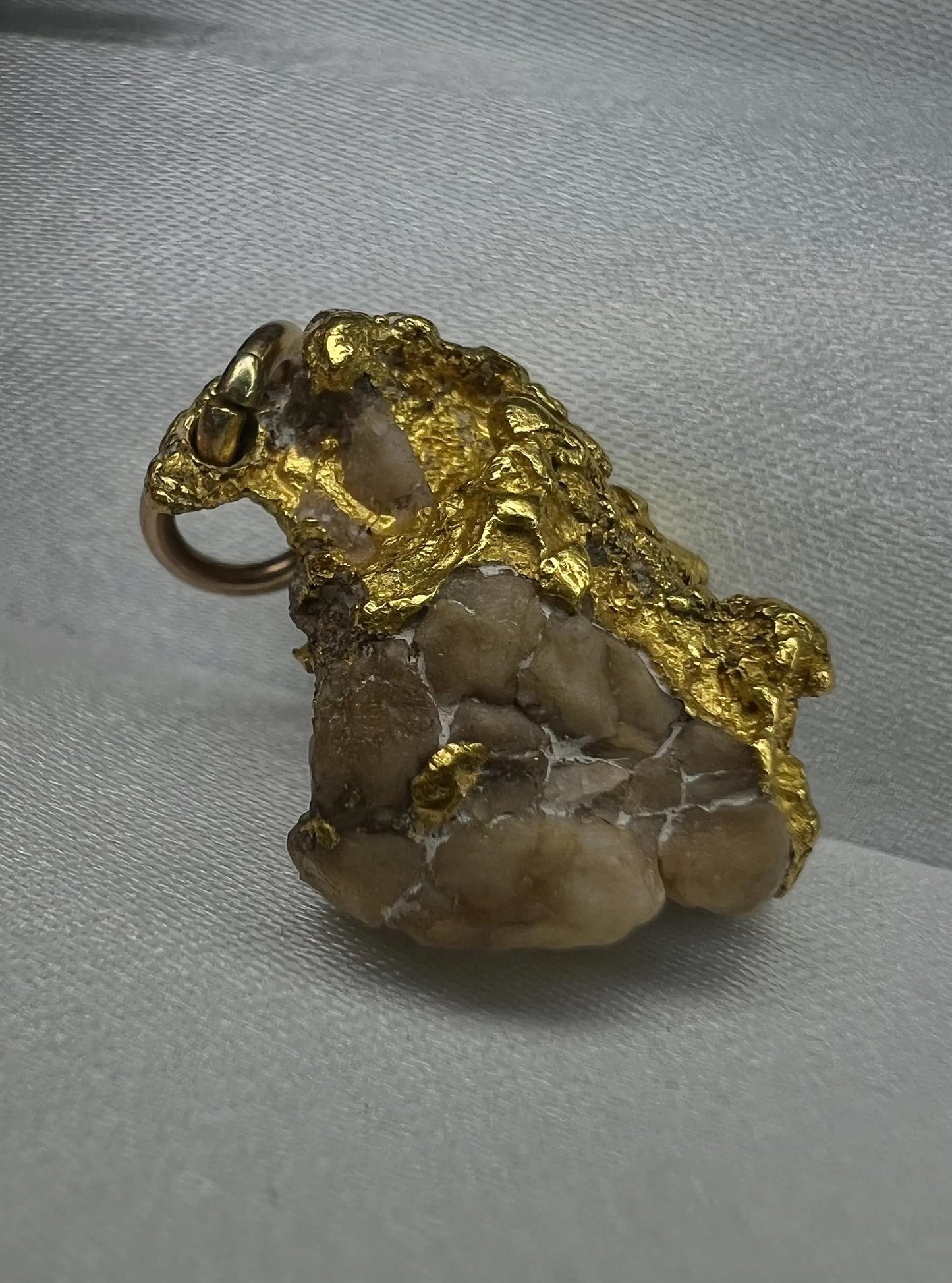 High Grade Australian Gold Nugget On Quartz Pendant- Perfect statement piece, Gift, Jewellery