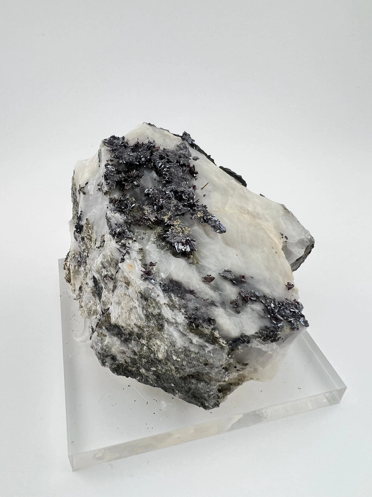 Outstanding Rare Proustite With Skeletal Formation Silver On Calcite From Bouismas Mine, Draa-Tafilalet, Morocco- Collectors Piece