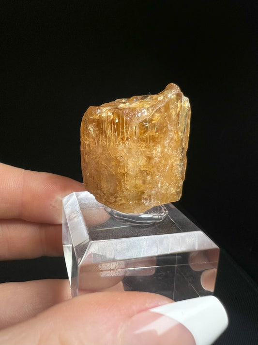 Natural Orange Double Terminated Imperial Topaz From Brazil- Collectors Piece, Home Décor