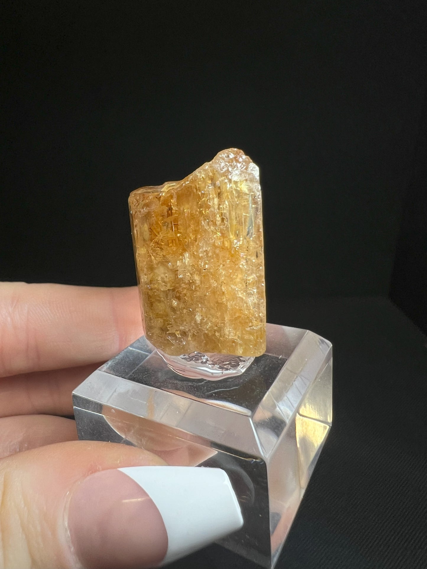 Natural Orange Double Terminated Imperial Topaz From Brazil- Collectors Piece, Home Décor