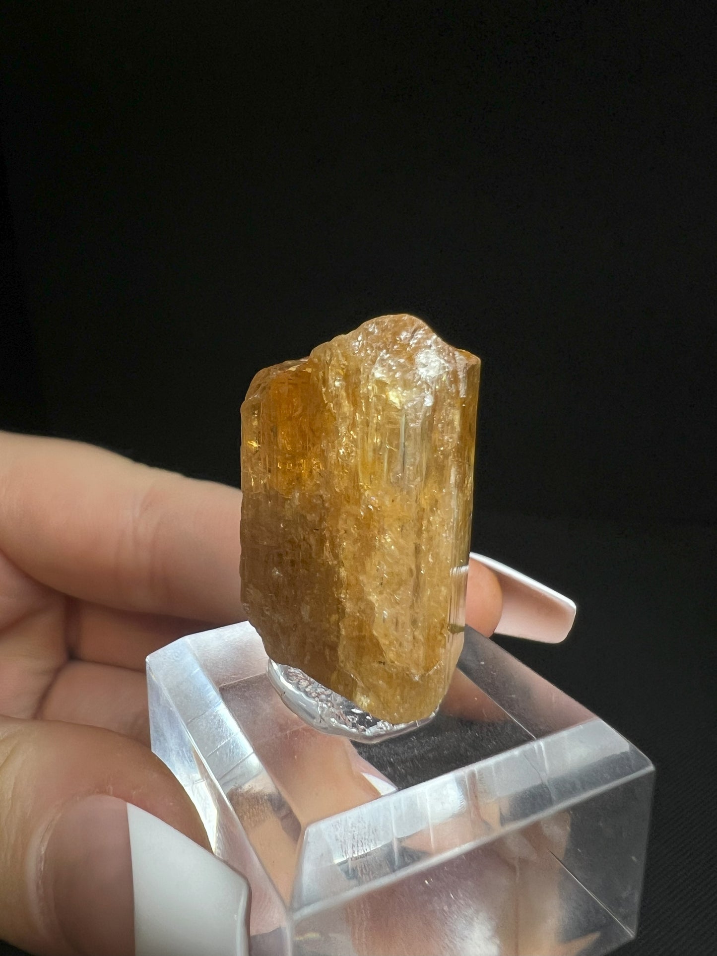 Natural Orange Double Terminated Imperial Topaz From Brazil- Collectors Piece, Home Décor