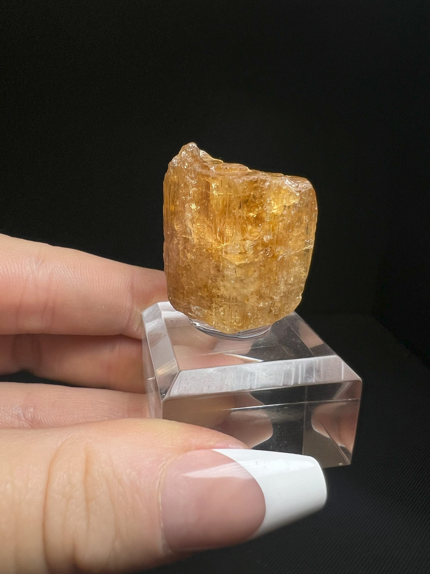 Natural Orange Double Terminated Imperial Topaz From Brazil- Collectors Piece, Home Décor