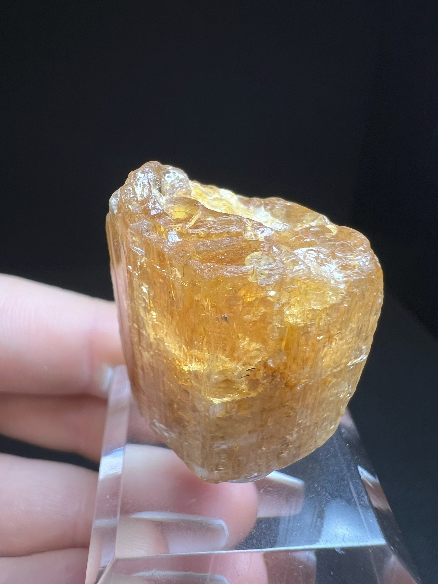 Natural Orange Double Terminated Imperial Topaz From Brazil- Collectors Piece, Home Décor