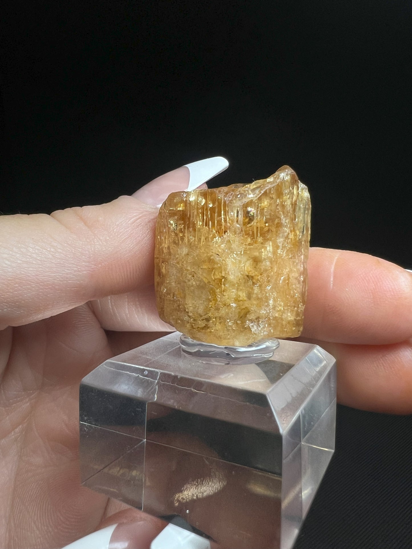 Natural Orange Double Terminated Imperial Topaz From Brazil- Collectors Piece, Home Décor