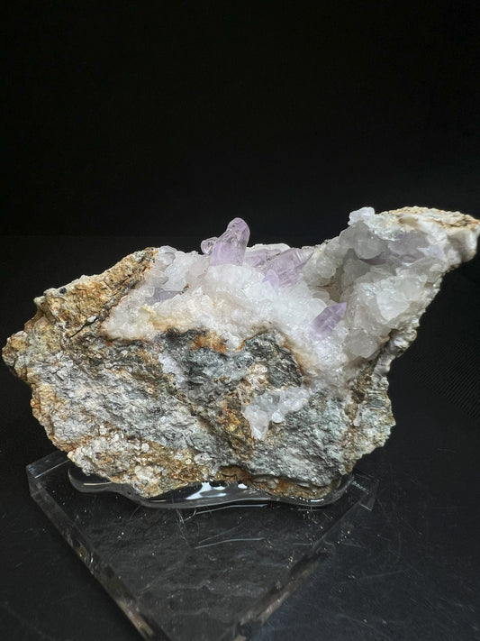 Amethyst On Calcite From Piedra Parada, Vera Cruz, Mexico- collectors piece