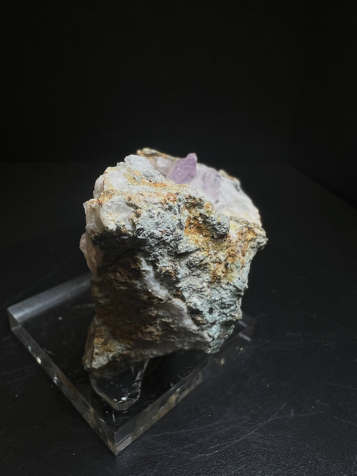 Amethyst On Calcite From Piedra Parada, Vera Cruz, Mexico- collectors piece