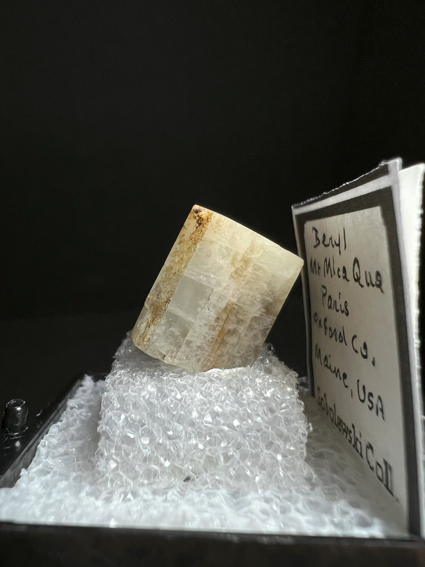 Yellow Beryl From Mount Mica, Oxford Co, Maine, USA- collectors piece, gift