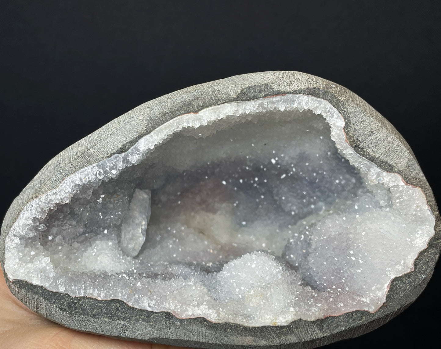 Outstanding Rare Druzy Chalcedony And Apophyllite Geode From Jalgaon District Maharashtra India Collectors Piece Home Décor