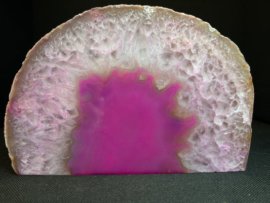 Polished Dyed Pink Agate Geode- Home Decor, Statement Piece