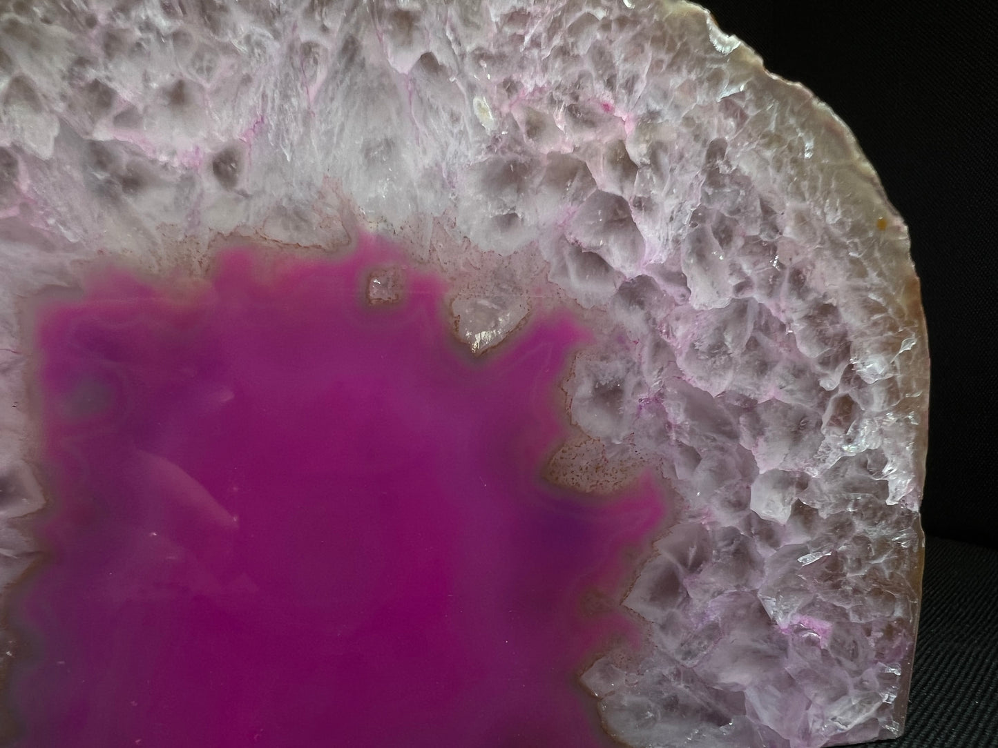 Polished Dyed Pink Agate Geode- Home Decor, Statement Piece