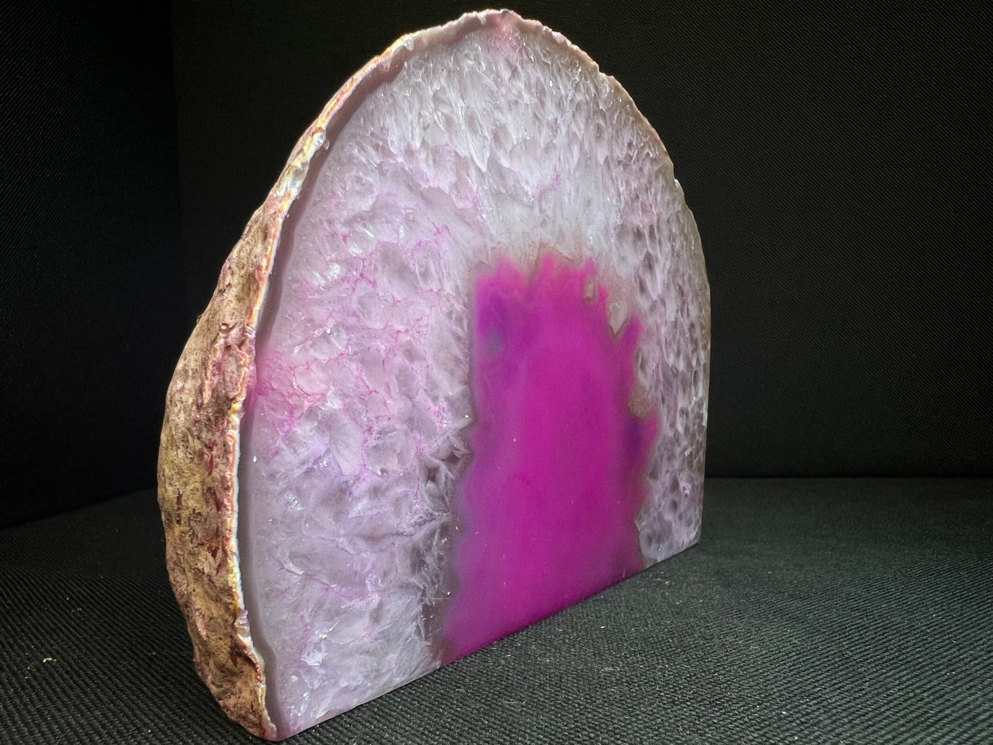 Polished Dyed Pink Agate Geode- Home Decor, Statement Piece