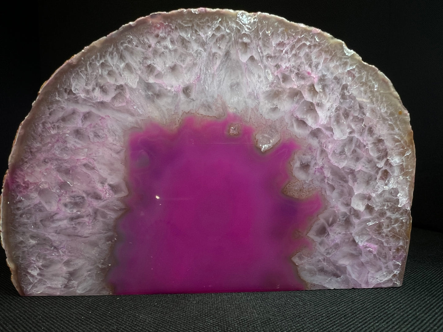 Polished Dyed Pink Agate Geode- Home Decor, Statement Piece