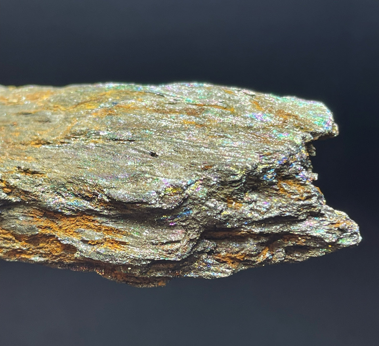 Iridescent Rainbow Hematite Rare Mineral From Brazil Collectors Piece