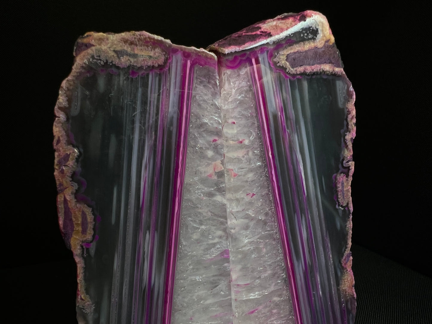 A Pair of Polished Pink Agate Bookends- Statement Piece, Home Décor