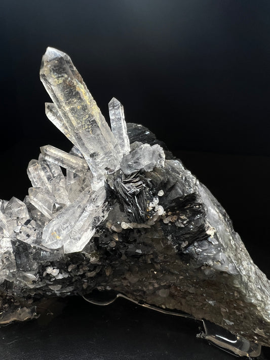 Hematite Rose With Clear Quartz Cluster From Jinlong Hill, Guangdong, China- Collectors Piece, Crystal Healing