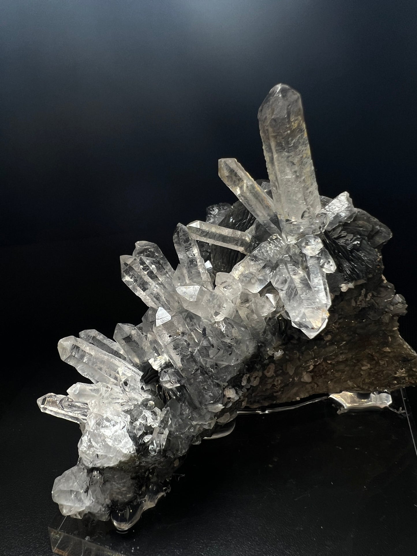 Hematite Rose With Clear Quartz Cluster From Jinlong Hill, Guangdong, China- Collectors Piece, Crystal Healing