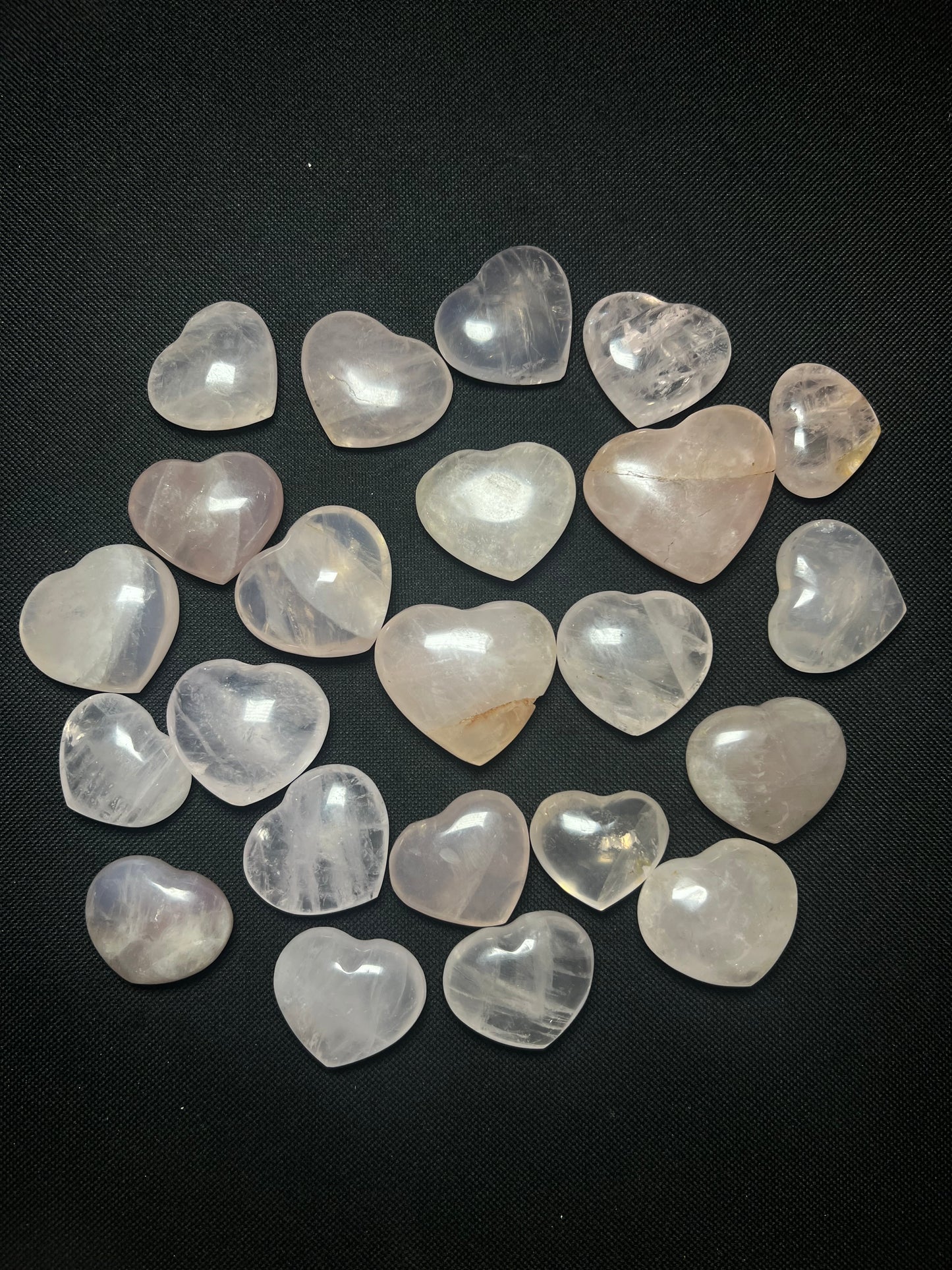 Gorgeous Rose Quartz Hearts x1 Statement Piece Home Décor Perfect Gift, Valentines Day