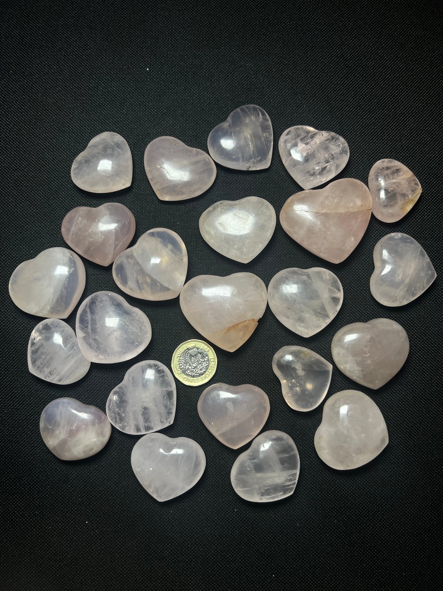 Gorgeous Rose Quartz Hearts x1 Statement Piece Home Décor Perfect Gift, Valentines Day