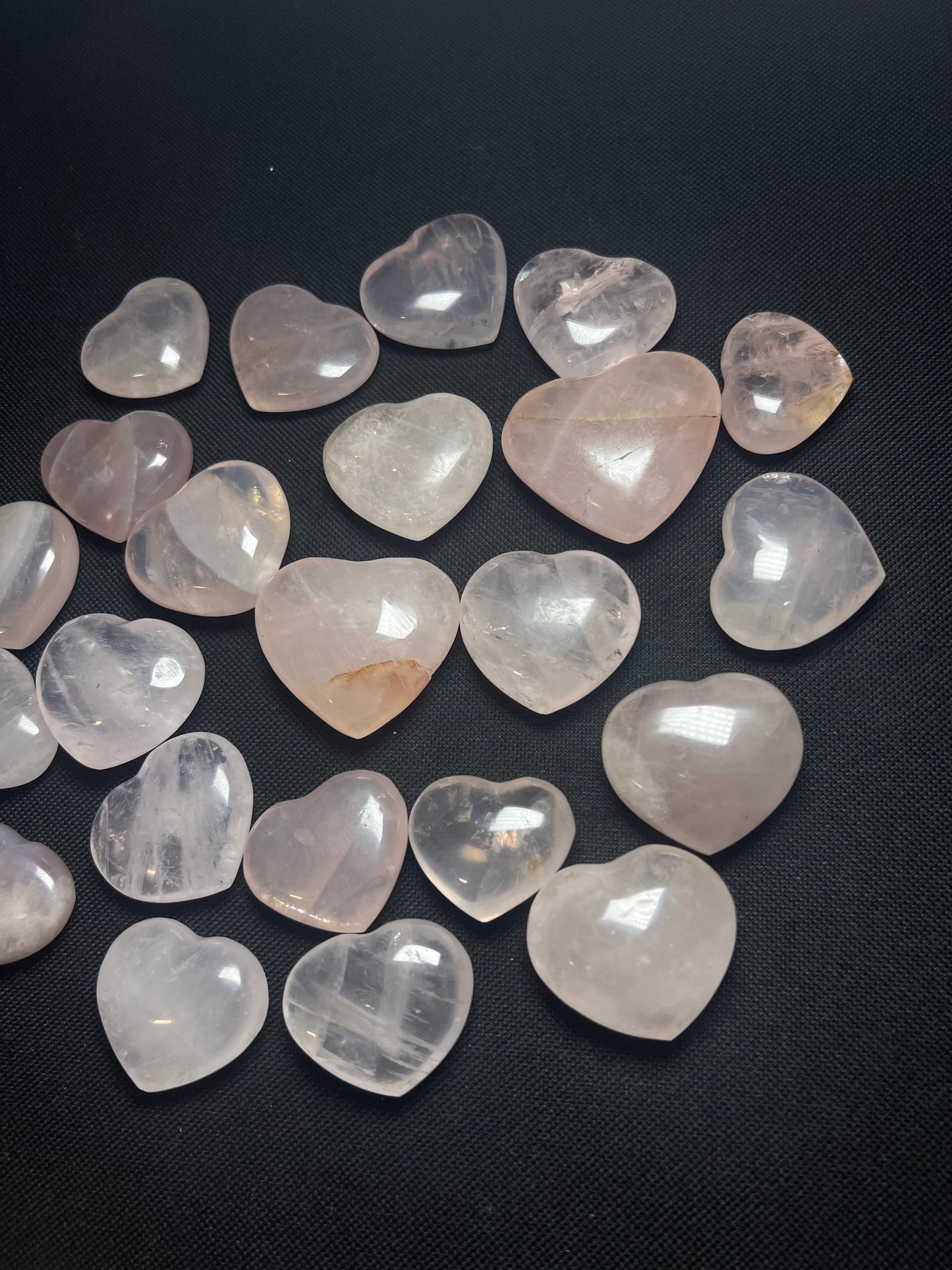 Gorgeous Rose Quartz Hearts x1 Statement Piece Home Décor Perfect Gift, Valentines Day