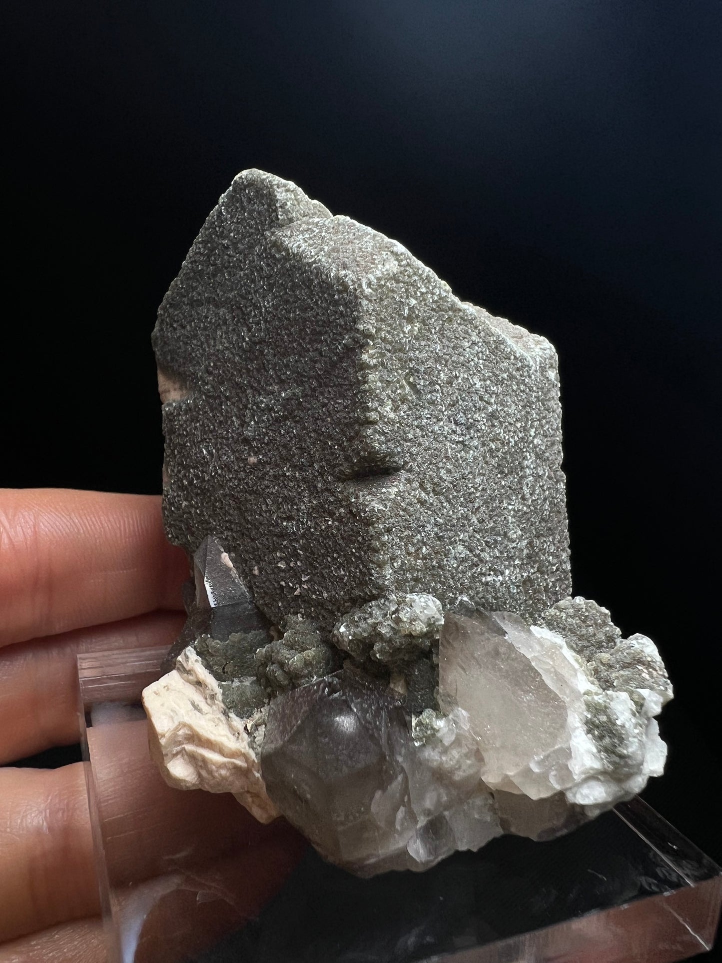 Twinned Microcline Formation With Smoky With Quartz From Papacharcra, Catamarca, Argentina- Collectors Piece, Crystal Healing