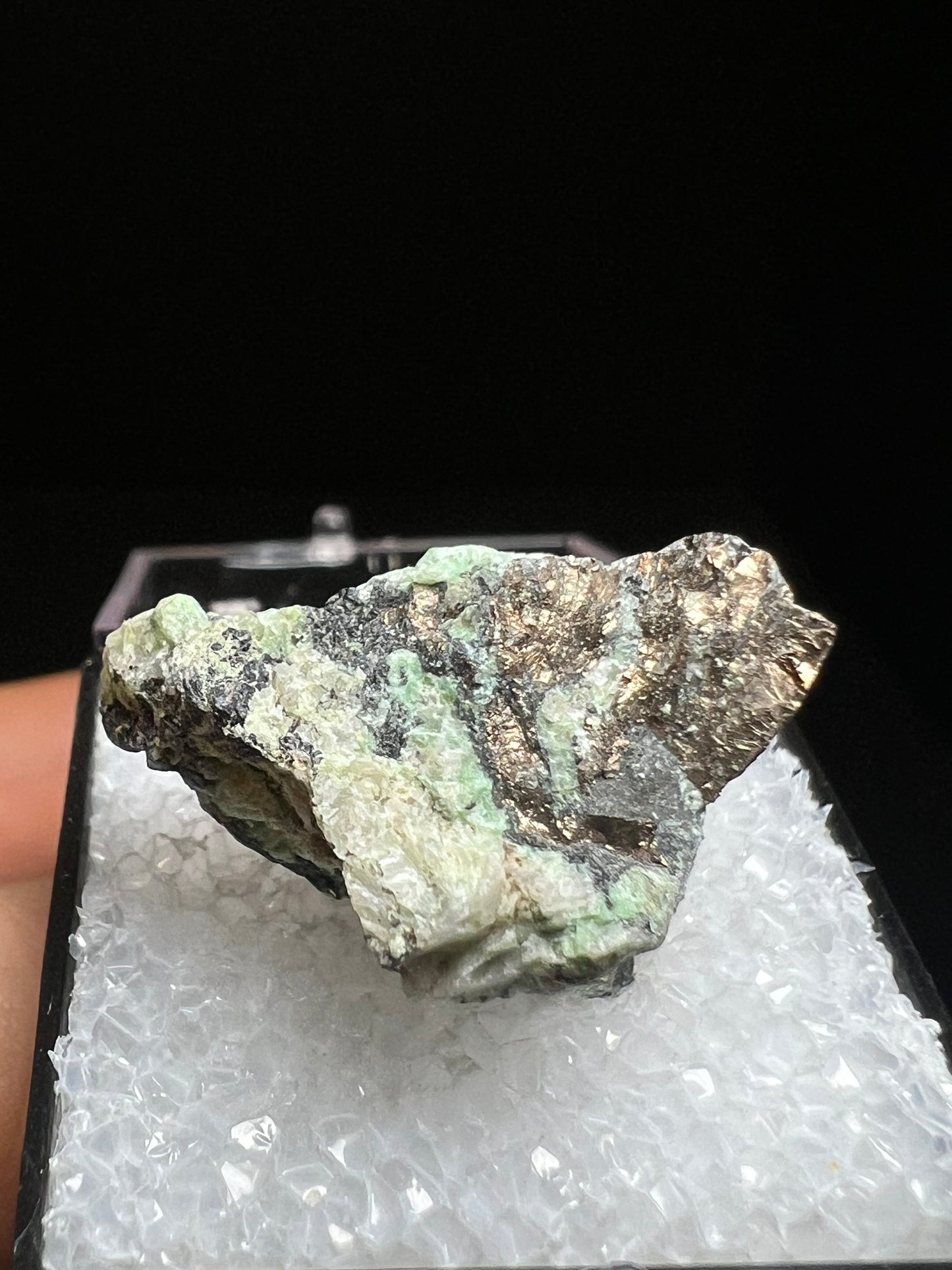 Nickeline With Annabergite From Tamdrost Mine, Zagora, Morocco- Collectors Piece, Crystal Healing, Specimen, Mineral (Box Included)