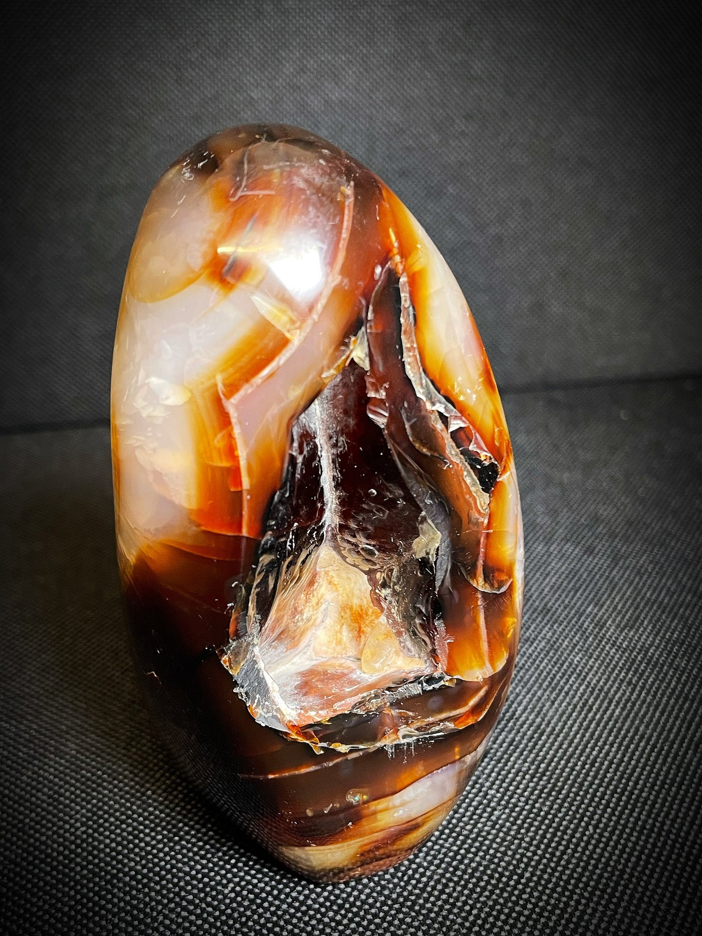 Polished Druzy Carnelian From Madagascar