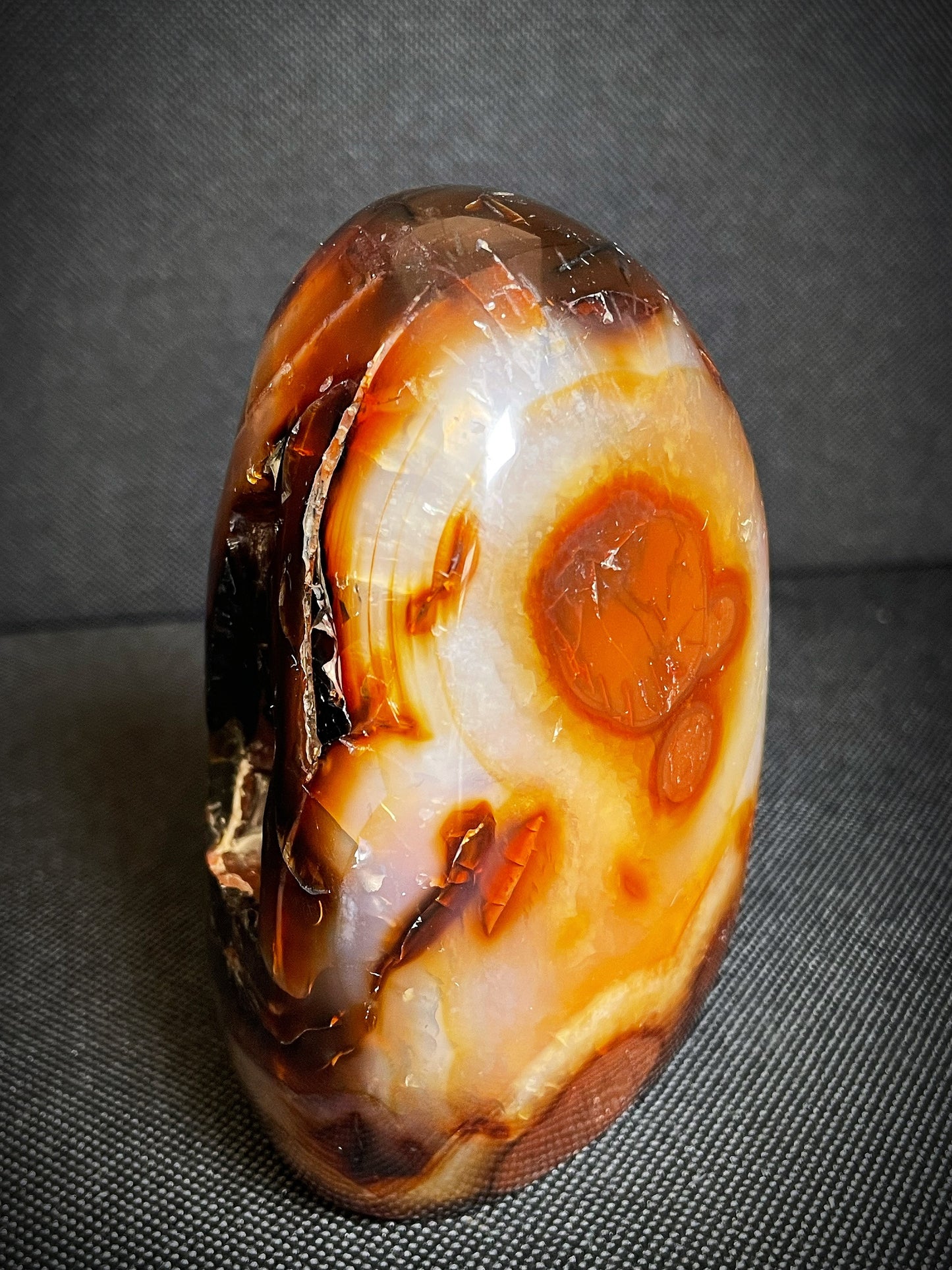 Polished Druzy Carnelian From Madagascar