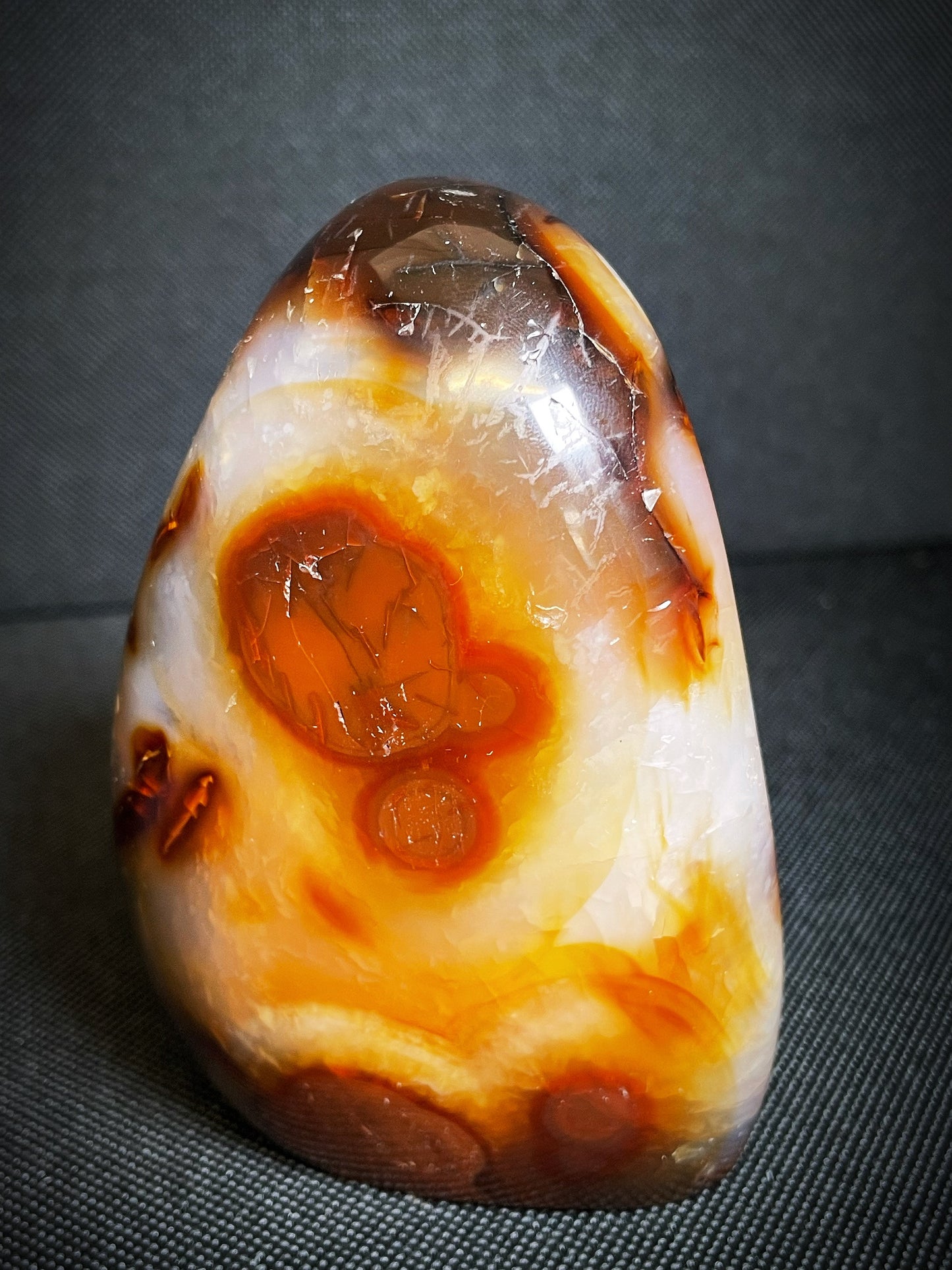 Polished Druzy Carnelian From Madagascar