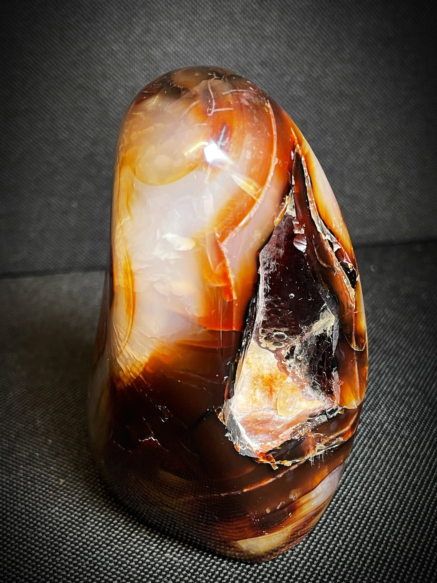 Polished Druzy Carnelian From Madagascar