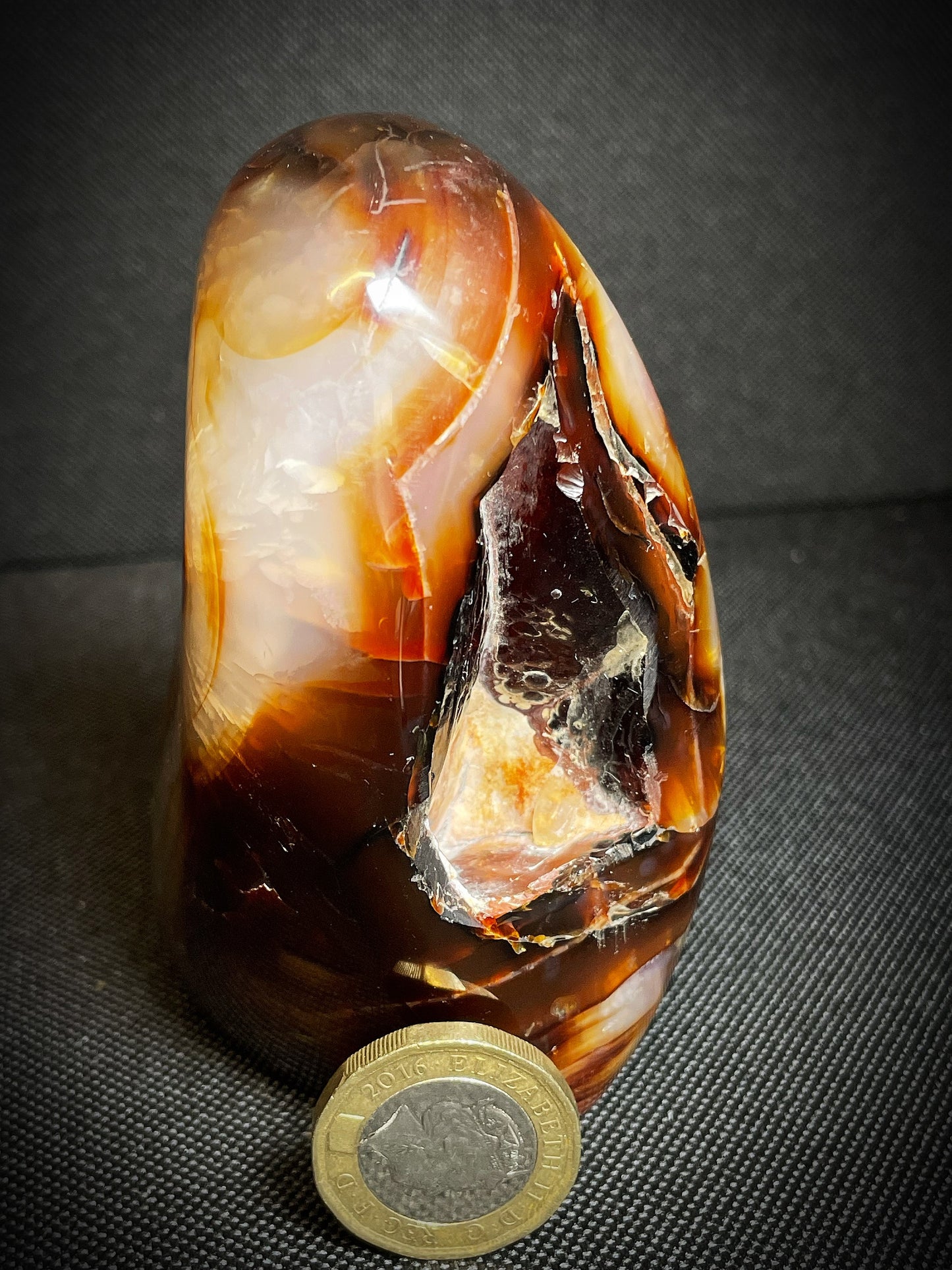 Polished Druzy Carnelian From Madagascar