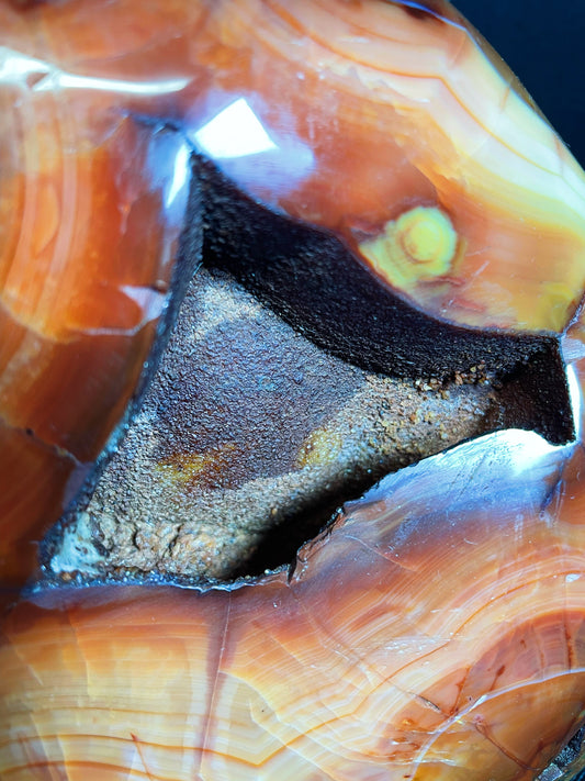 Polished Druzy Carnelian Geode From Madagascar